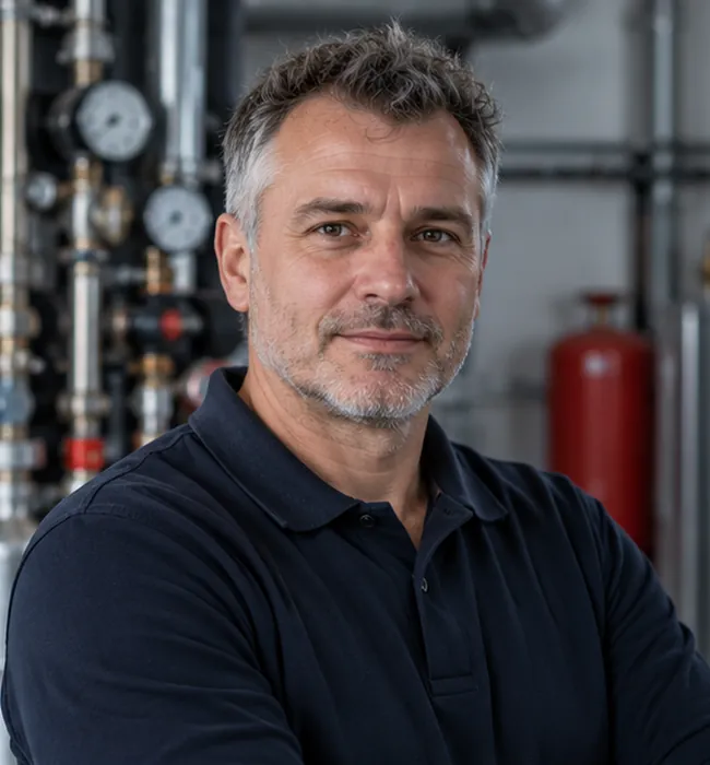 Illustrative portrait of service engineer